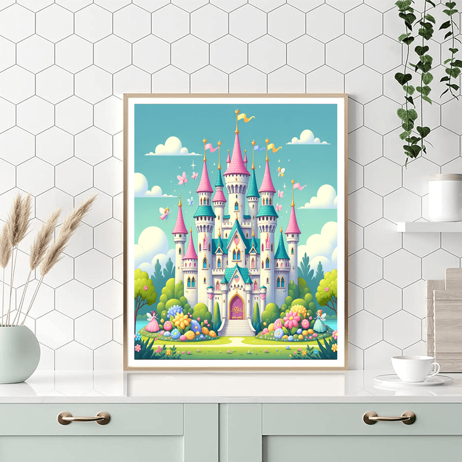 Magical Princess Castle Painting By Numbers Kit