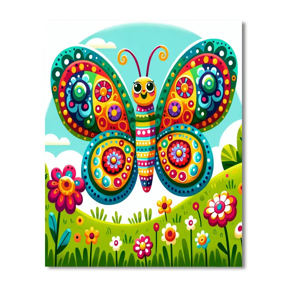 Bold Butterfly DIY Paint By Numbers