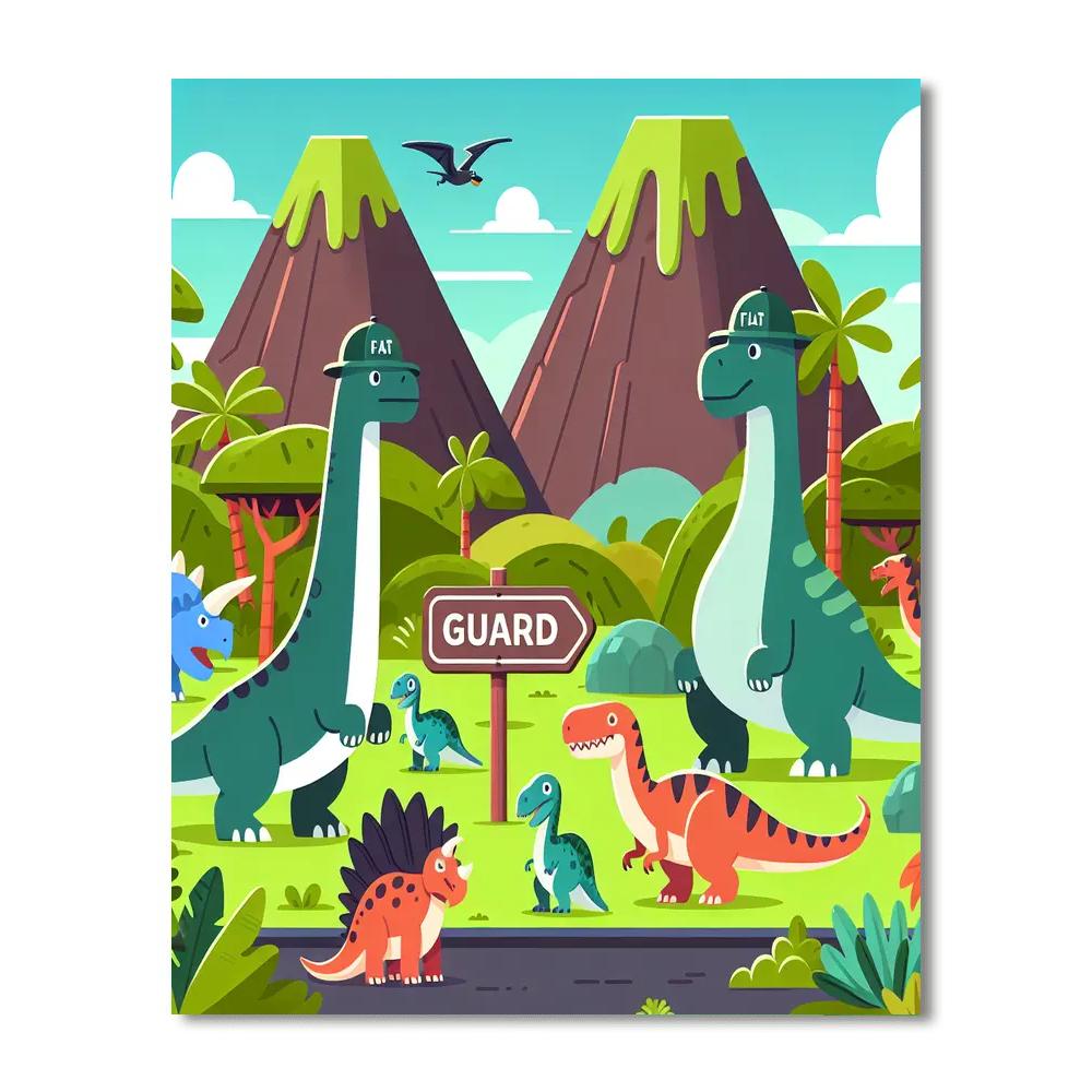 Dinosaur Ranger Expedition Paint By Numbers