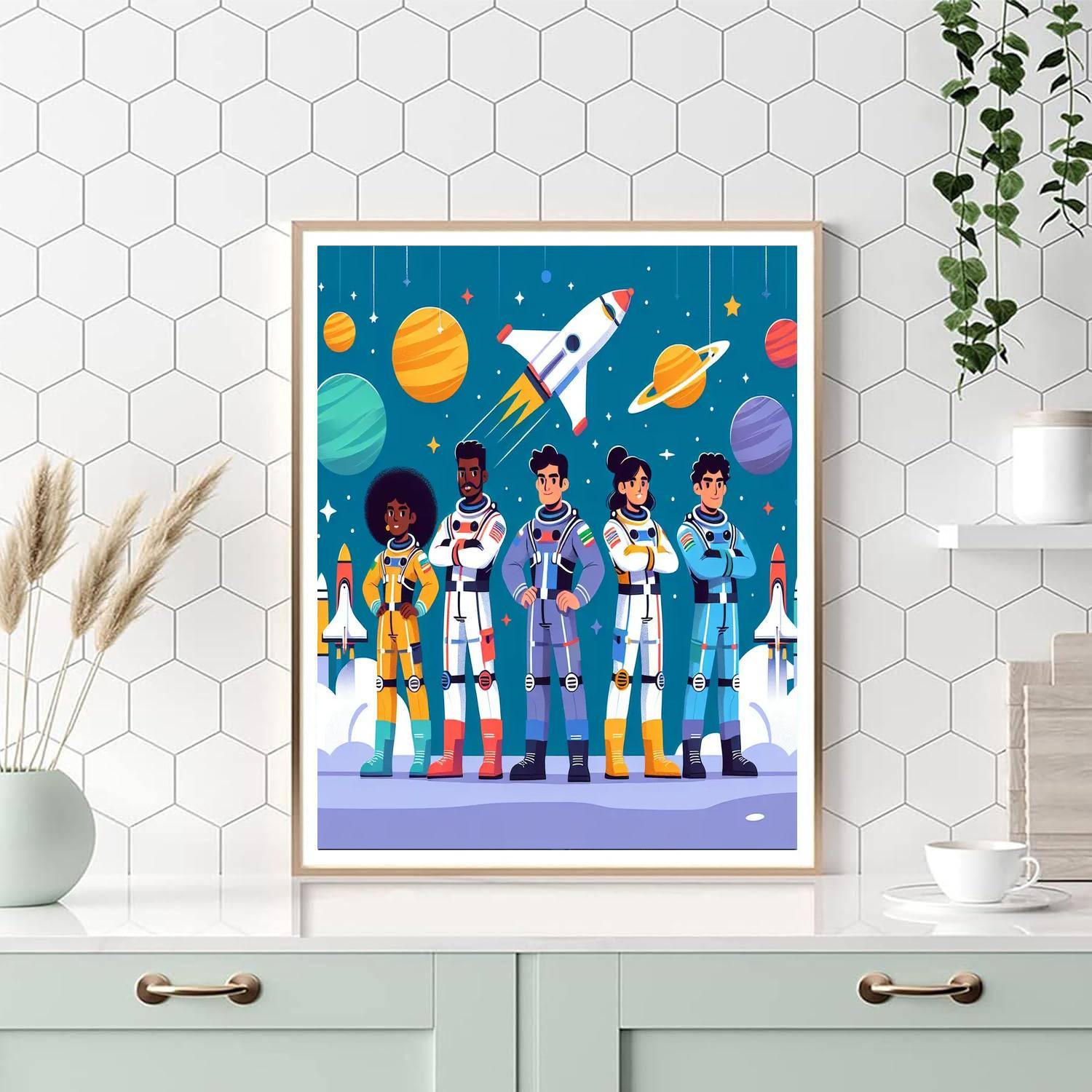Heroic Space Rescue Team Numbered Painting Kits