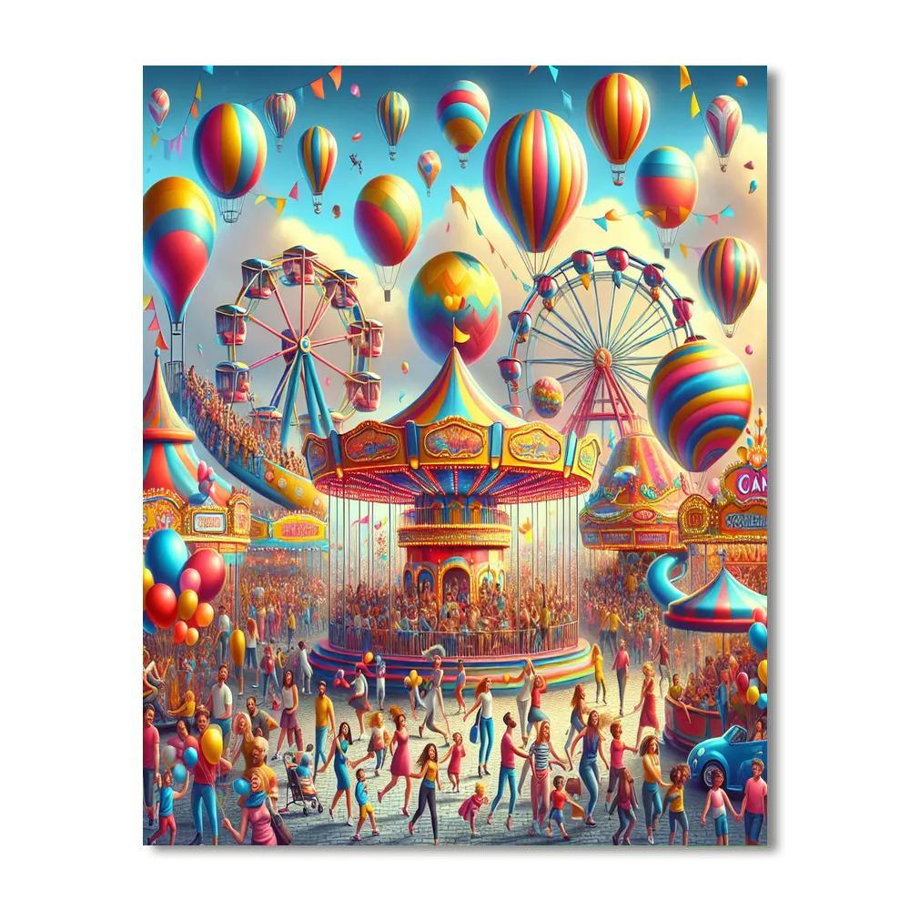 Vibrant Summer Carnival Paint By Color
