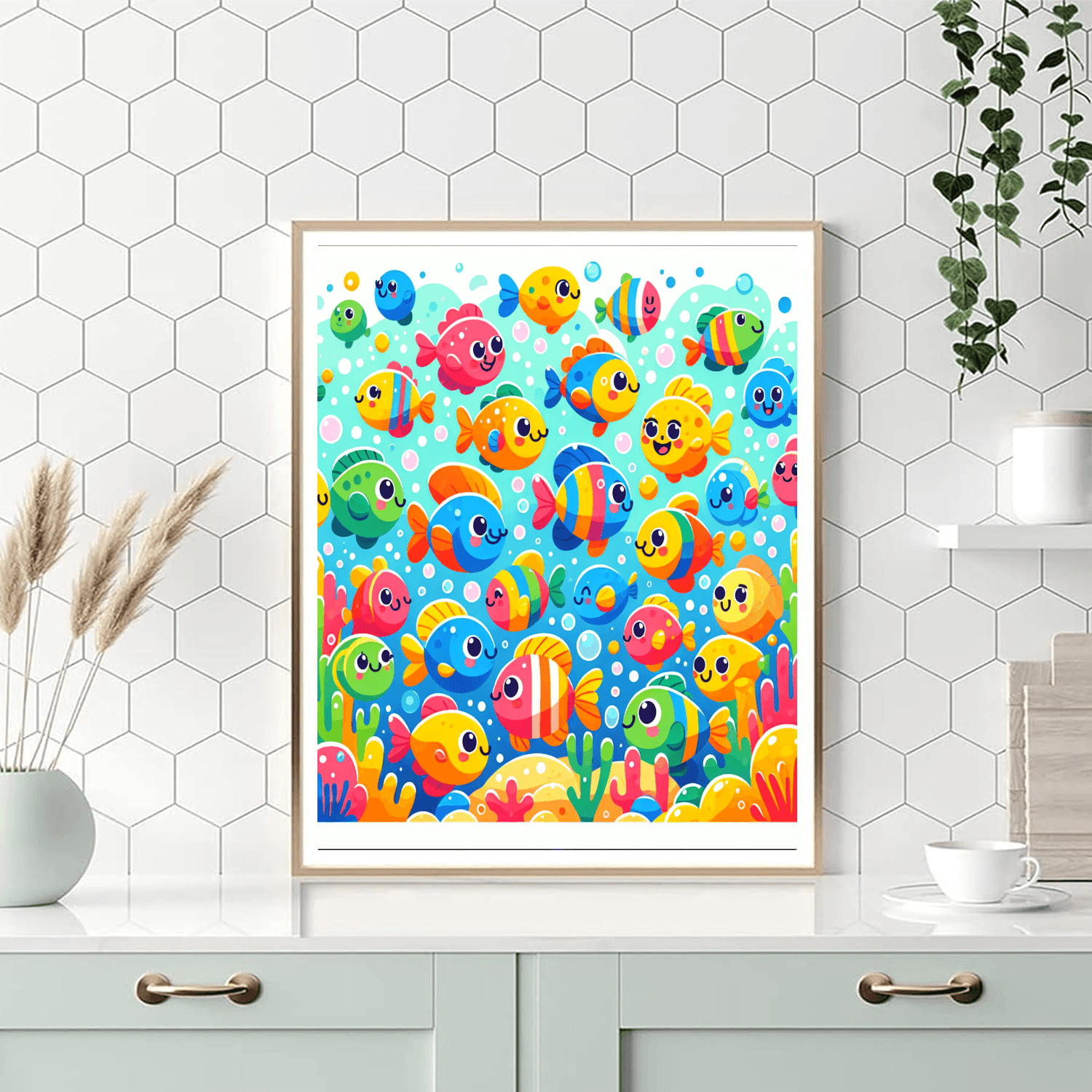 Rainbow Fishy Friends Paint By Numbers