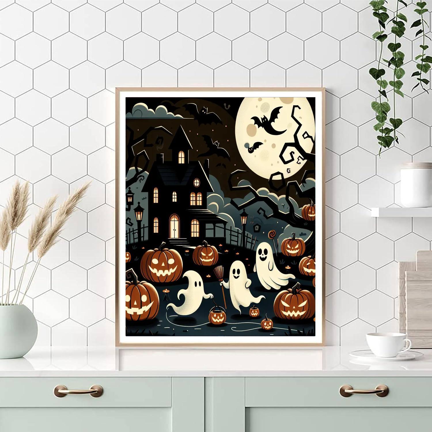 Spooky Halloween Haunt Numbered Painting Kits
