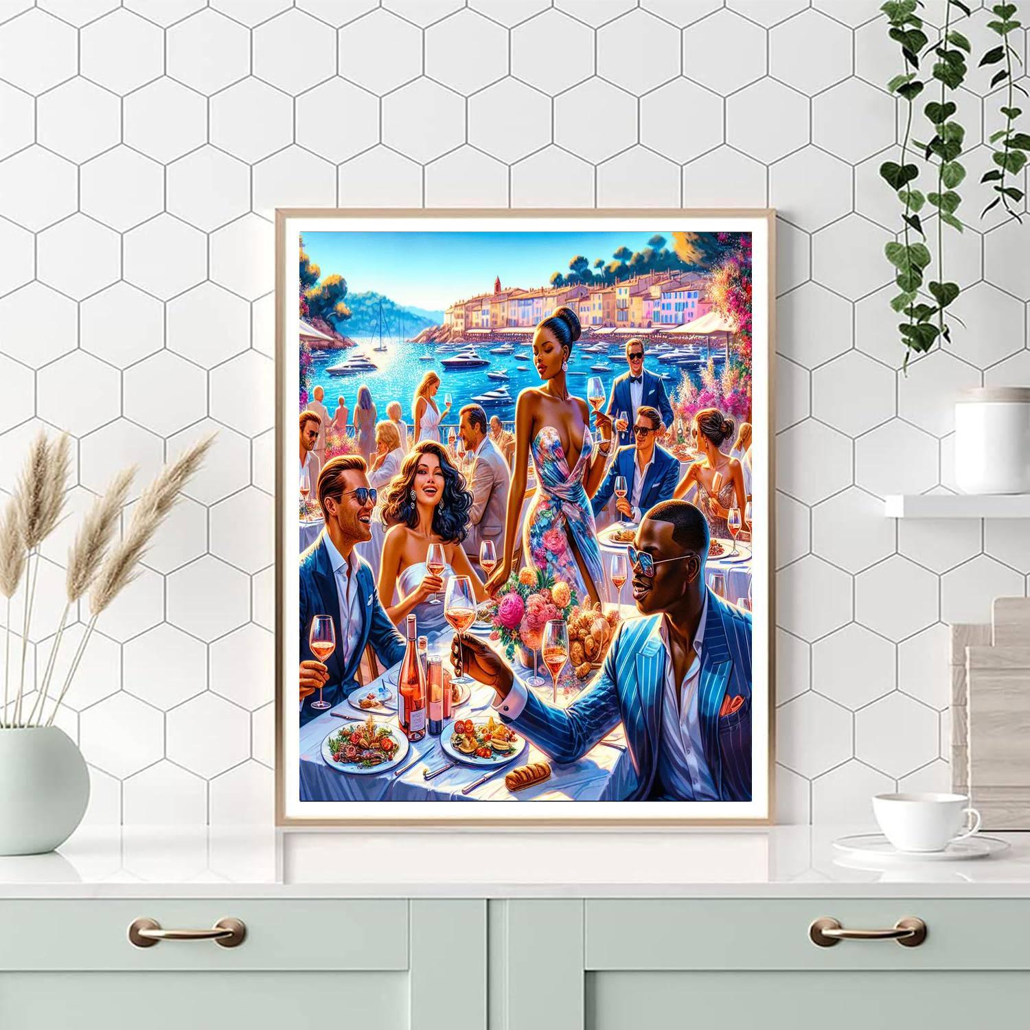 La Fête Du Rosé - France Paint By Numbers Art