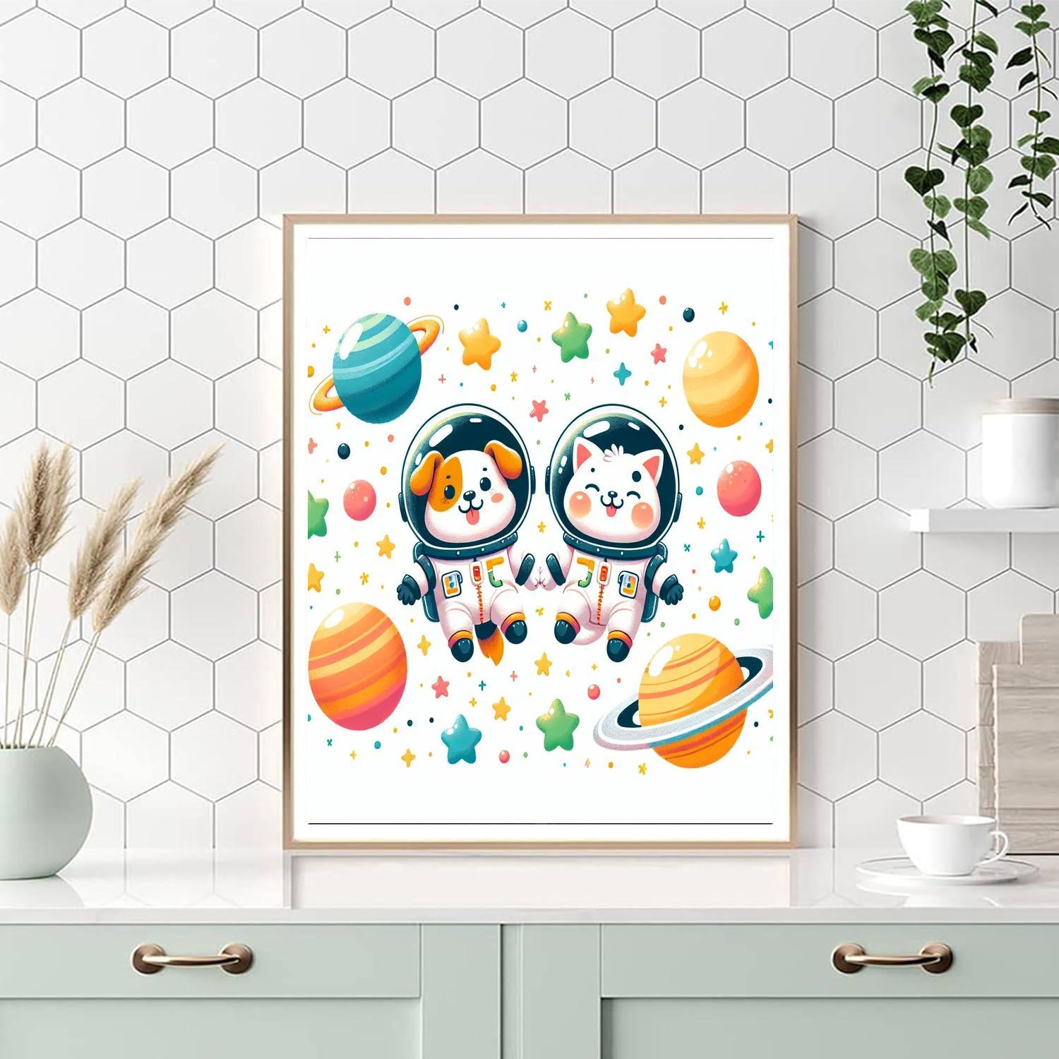 Space Animals Numbered Painting Kits