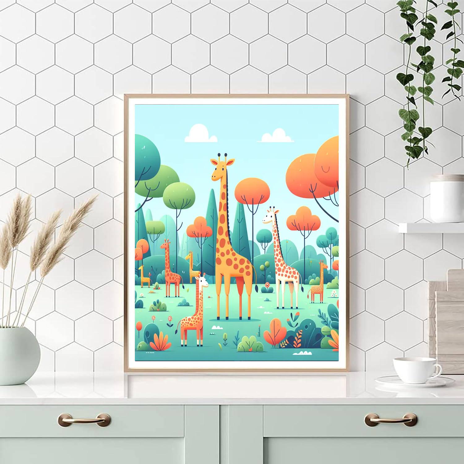 Gentle Giraffe's Glade Paint By Numbers