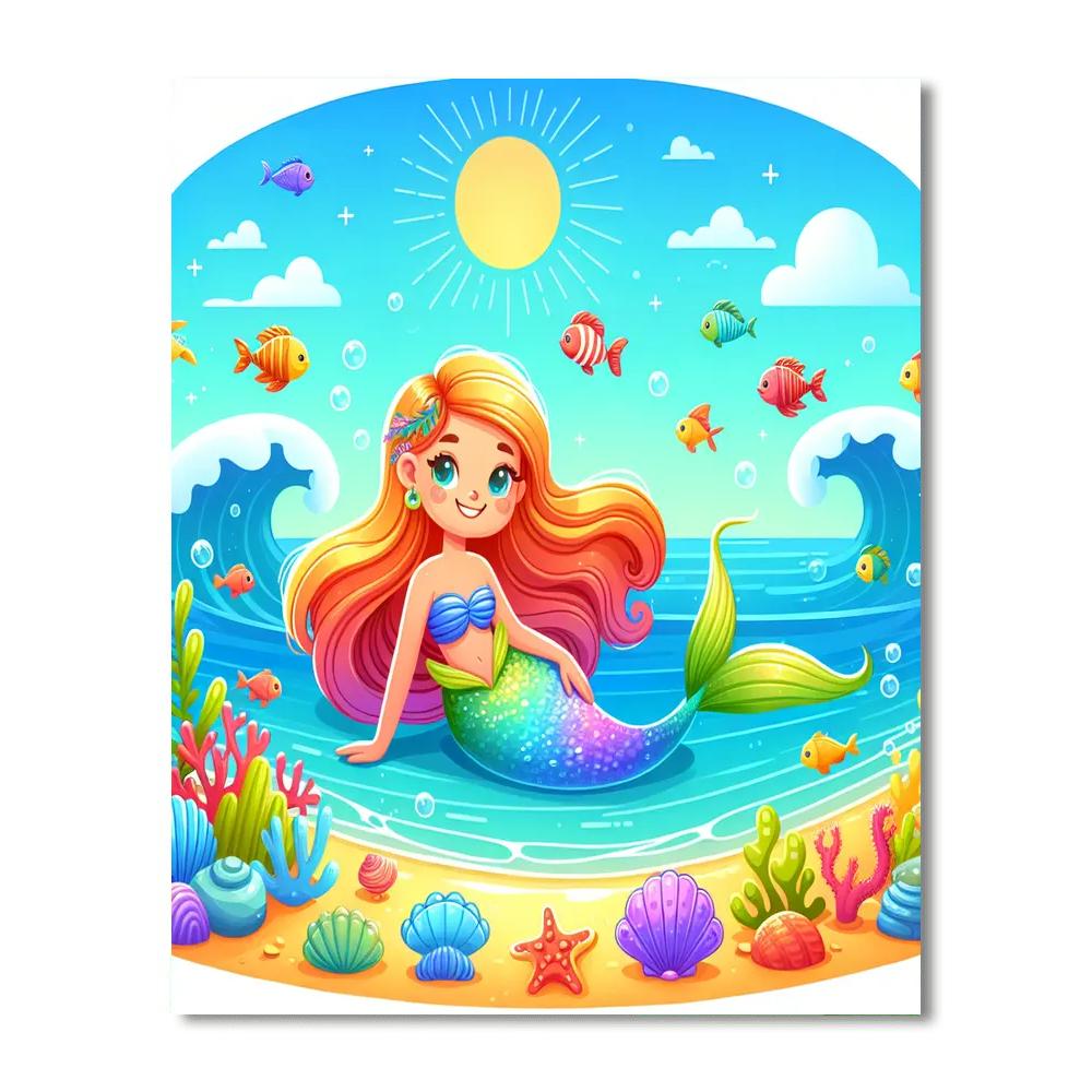 Magical Mermaid's Cove Numbered Painting Kits