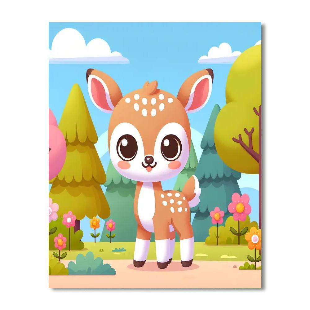 Friendly Fawn Painting By Numbers Kit