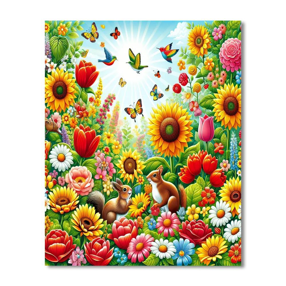 Lively Garden Celebration Paint By Color