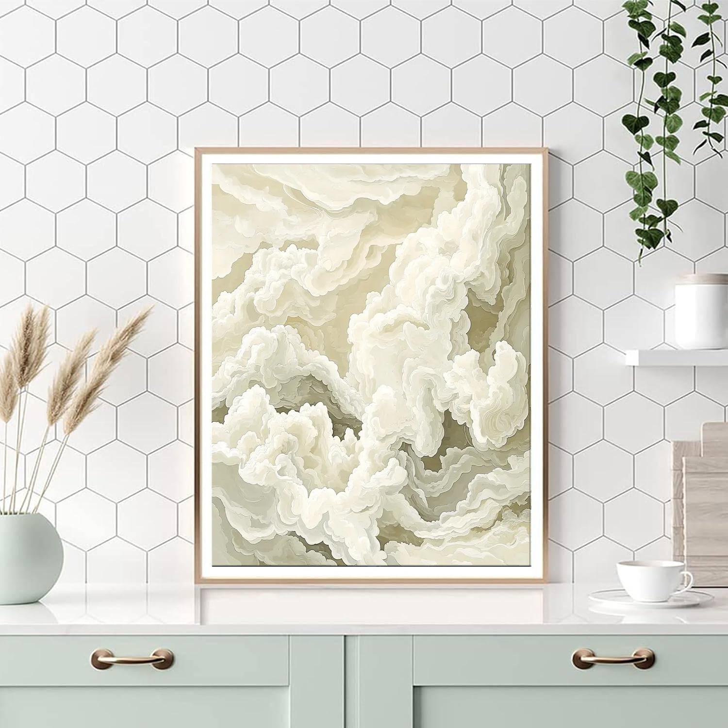 Michelangelo Inspired Mystical Cloudscape  Paint By Numbers