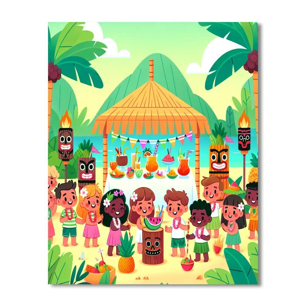 Tropical Tiki Fiesta Painting By Numbers Kit