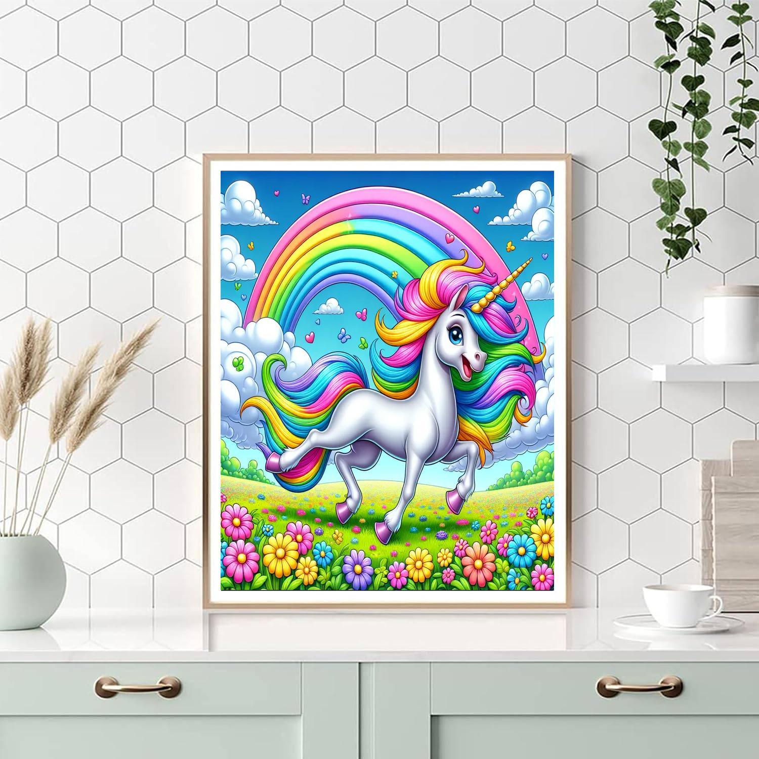 Bubbly Unicorn DIY Paint By Numbers