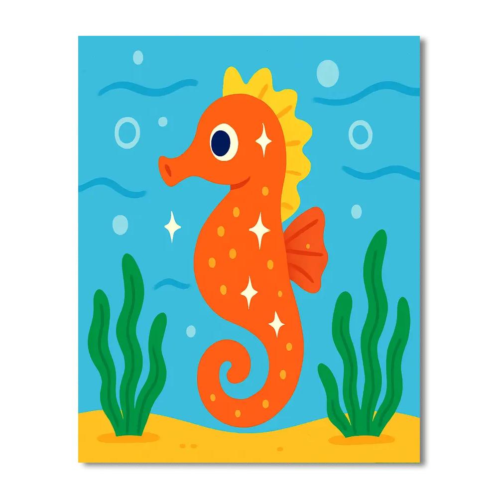 Sparkling Sea Horse DIY Paint By Numbers
