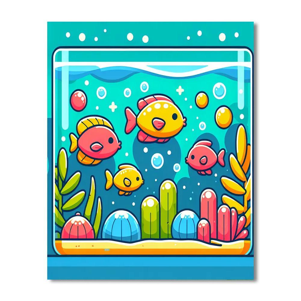 Bubbly Aquarium Adventure Paint By Numbers Kits