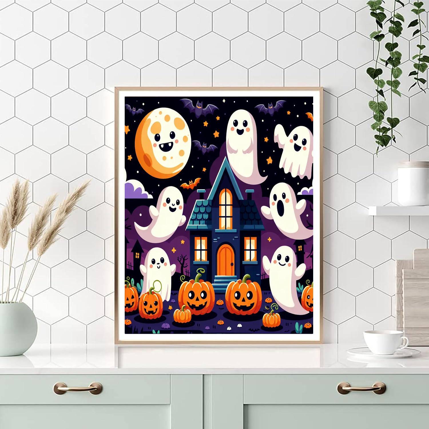 Spooky Fun Halloween Paint By Numbers Art