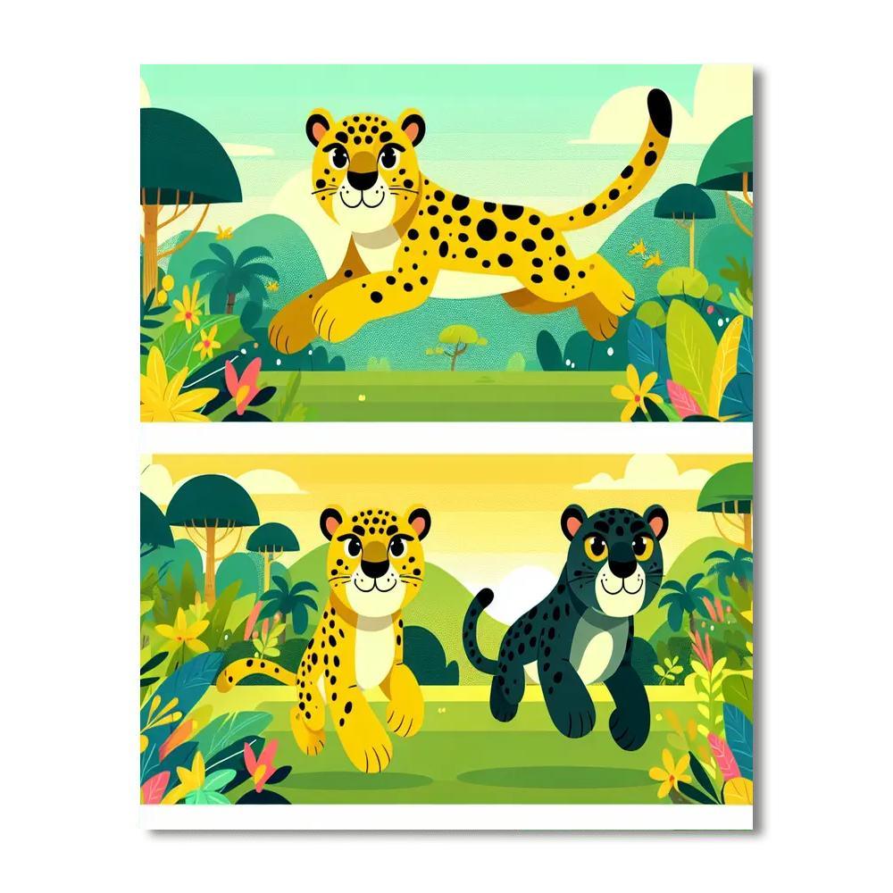 Jumpy Jaguars Paint By Numbers Art