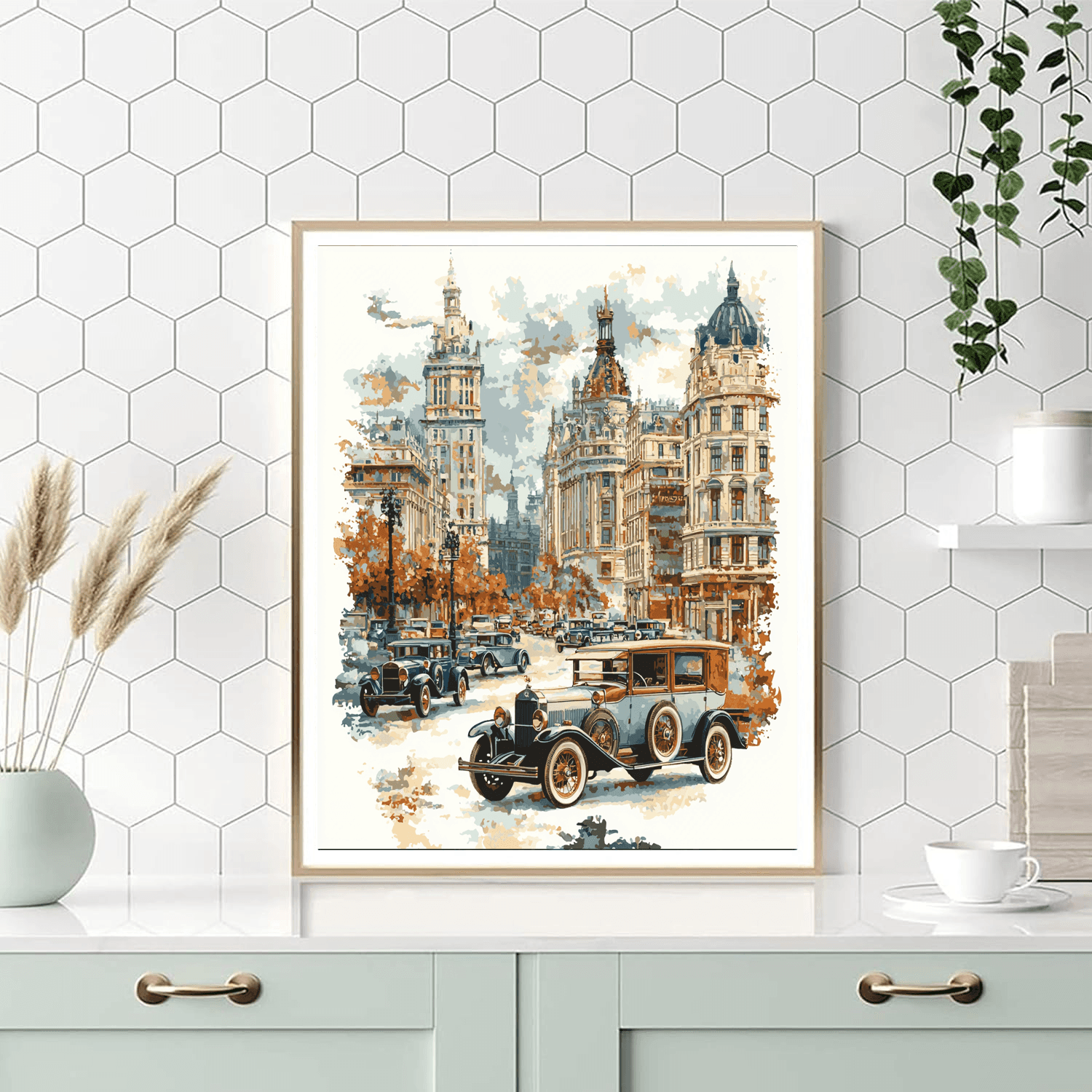 Norman Rockwell Inspired Vintage Wheels  Painting By Numbers Kit