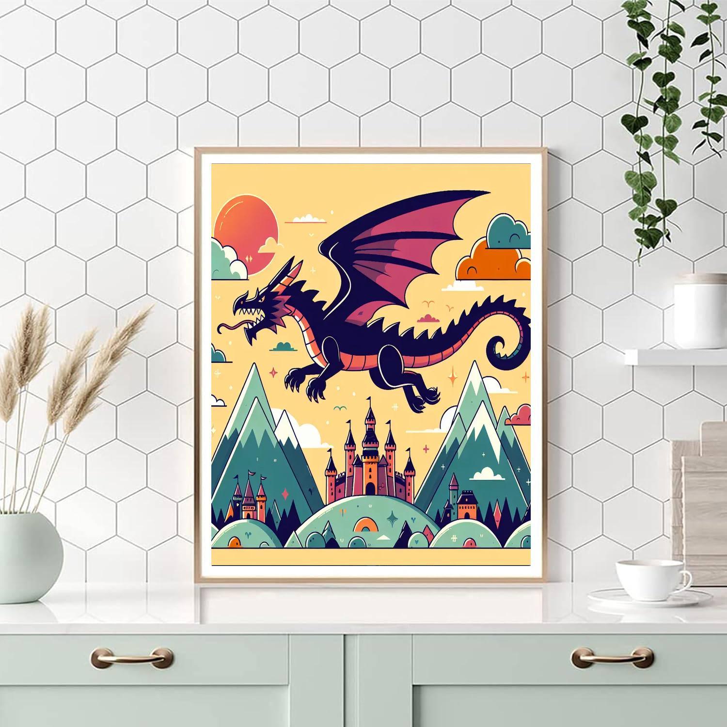 Mythical Dragon Adventure Numbered Painting Kits