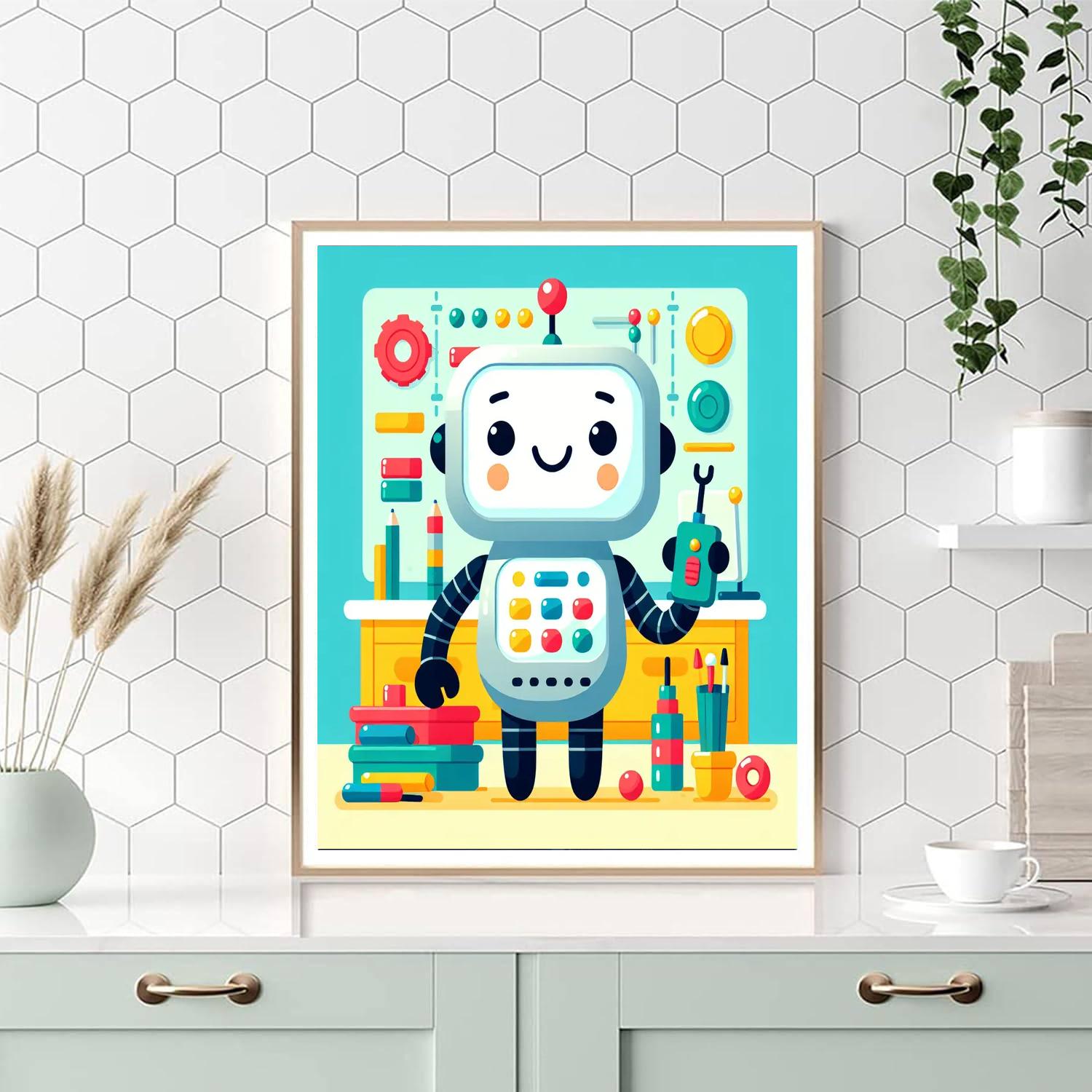 Robot's Fun Invention Numbered Painting Kits