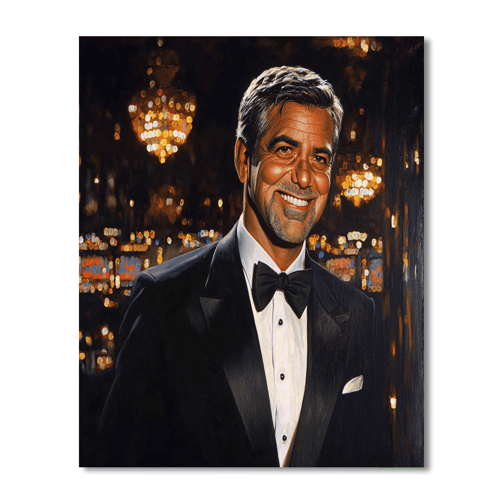 George Clooney: Crafting Charm From Ocean's Depths Painting Number Kit