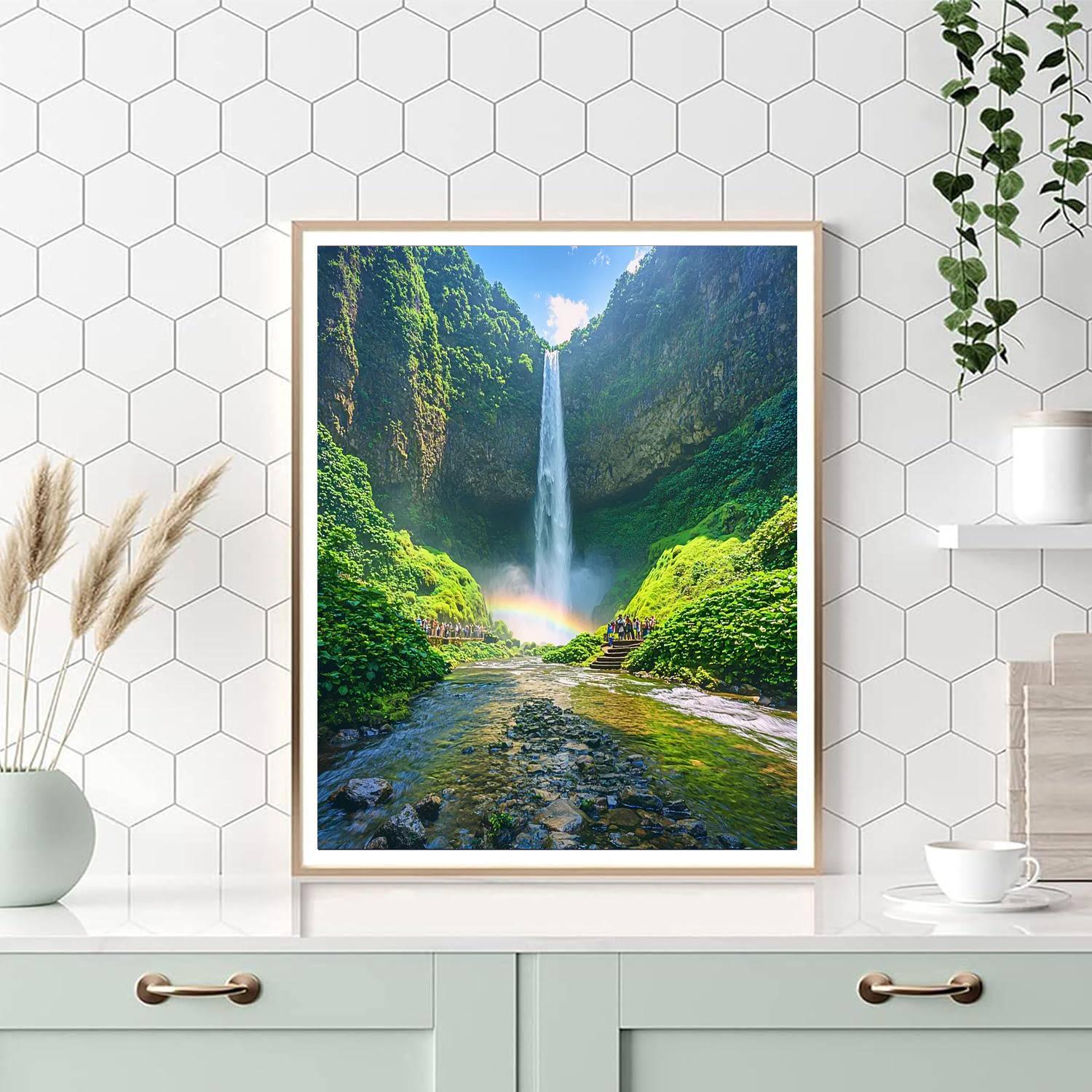 Skógafoss Waterfall - Iceland Numbered Painting Kits