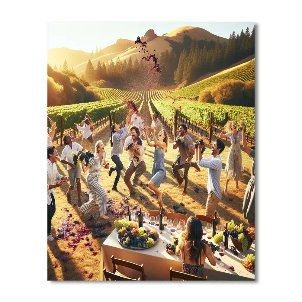 Grape Throwing Festival - Spain Paint By Numbers