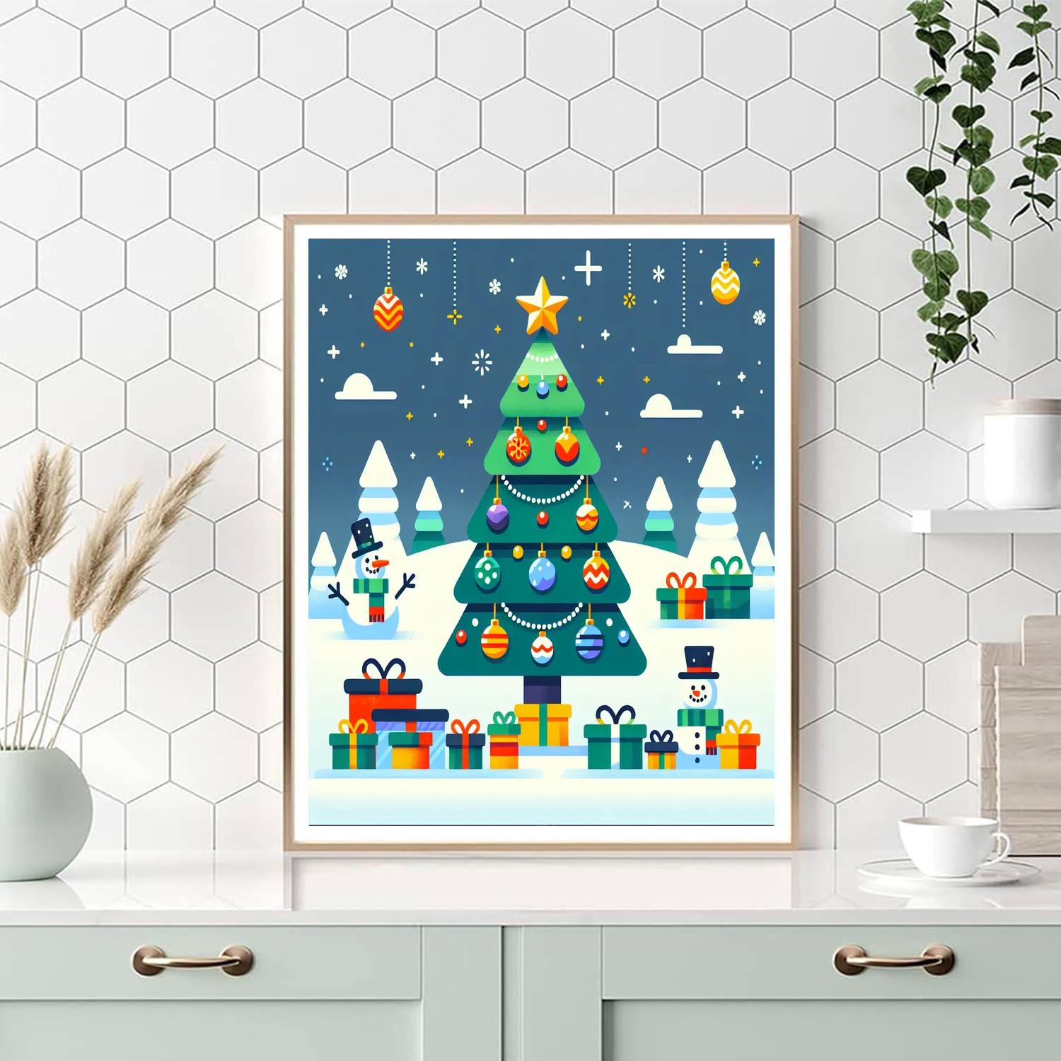 Charming Christmas Joy Paint By Numbers Art