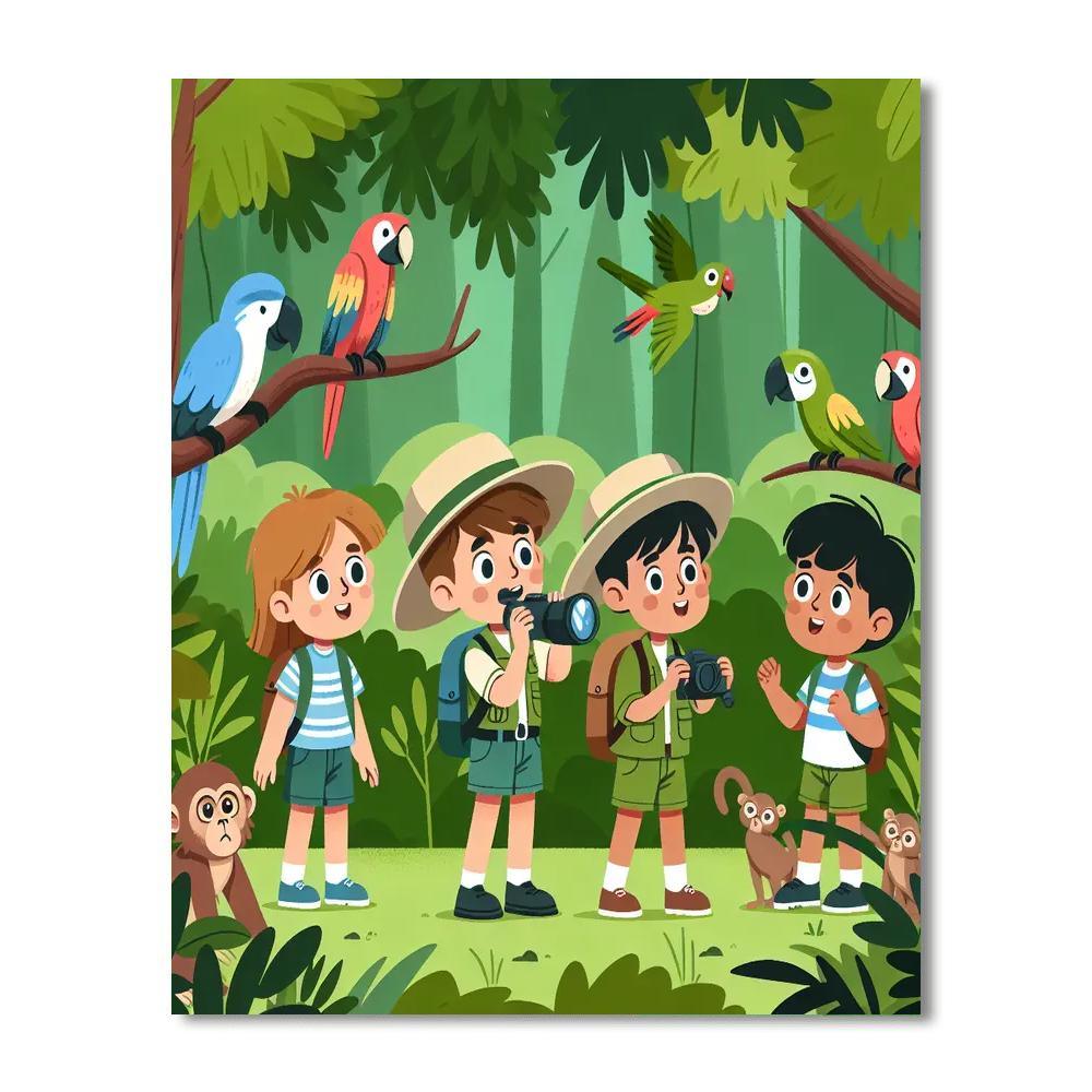 Jungle Safari Escape Paint By Numbers Art