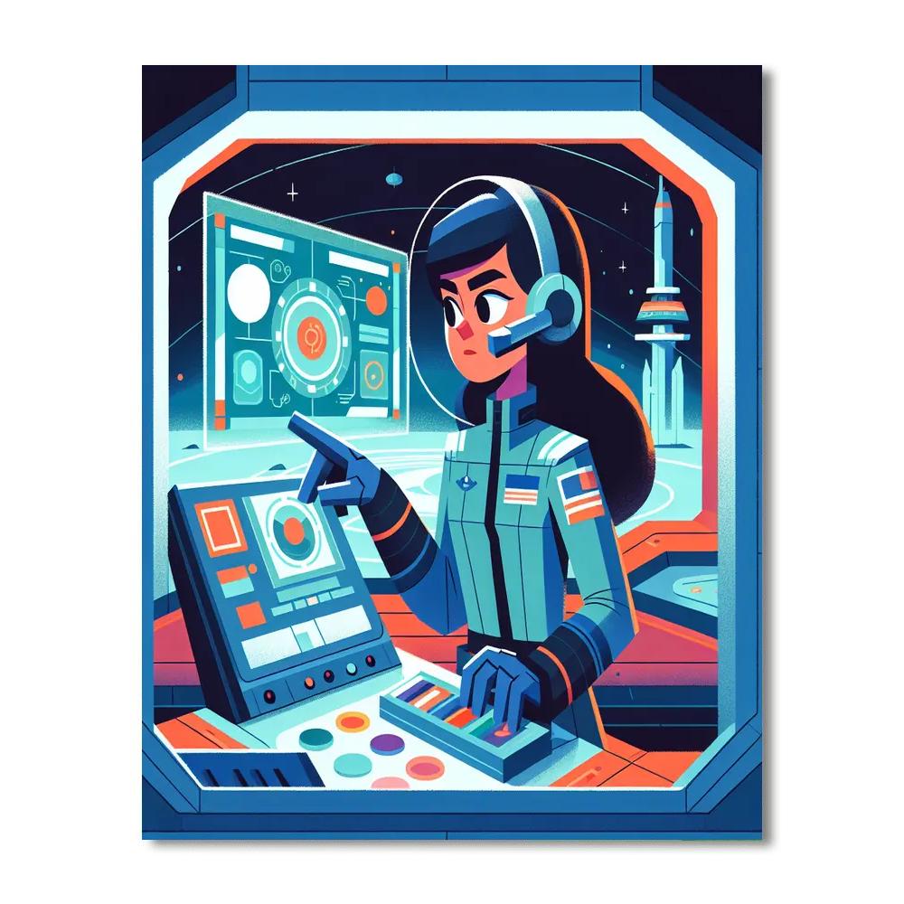 Space Ranger Command Painting Number Kit