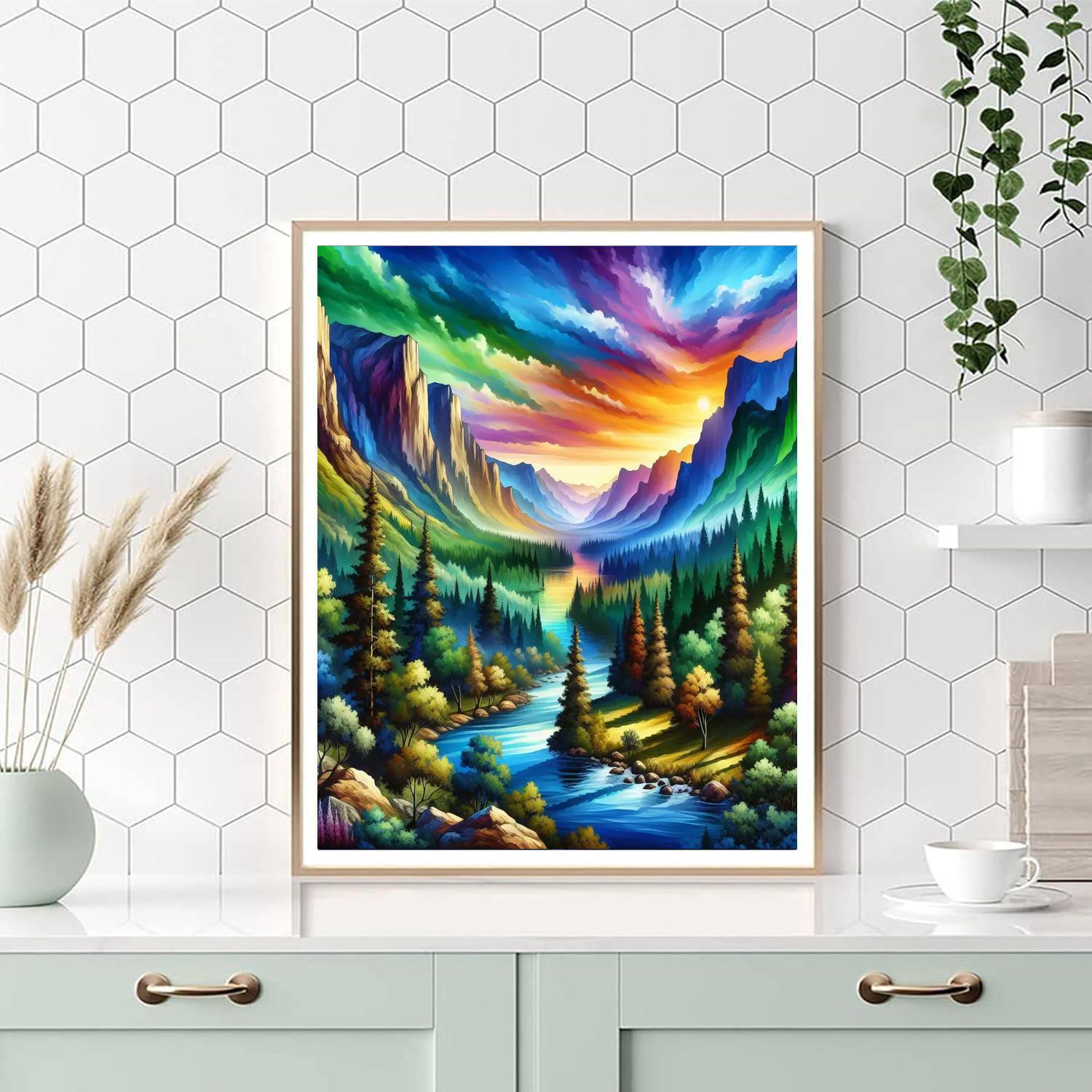 Majestic Wilderness Dreamscape Number Painting