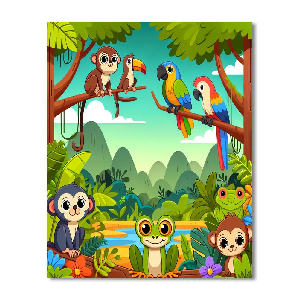 Exploring The Rainforest Numbered Painting Kits