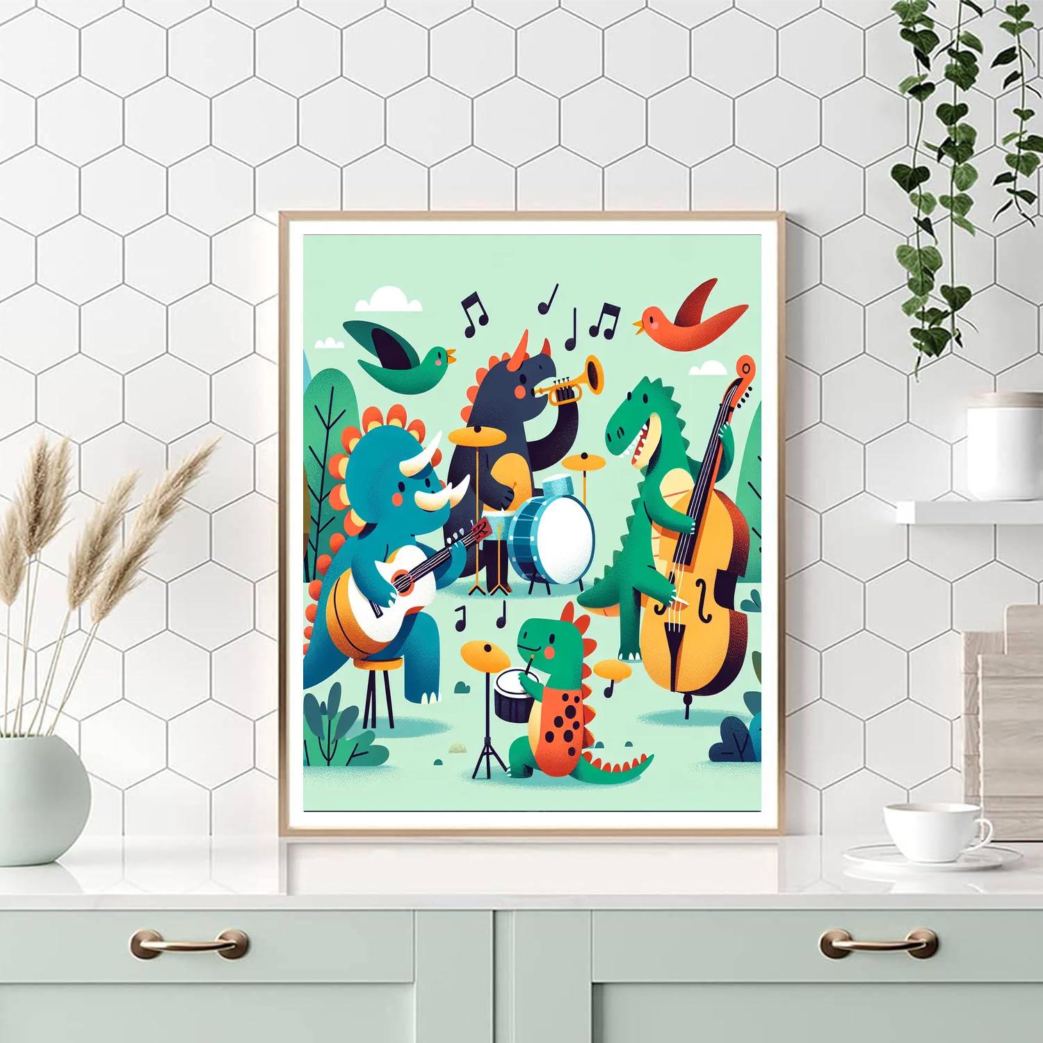 Lively Dino Band Paint By Numbers Kits