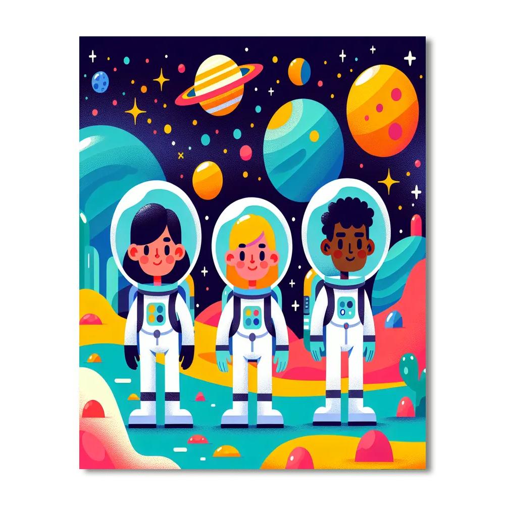 Intergalactic Explorer Mission Paint By Numbers Kits