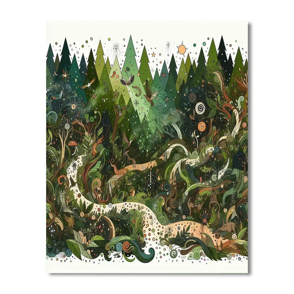 Fantasy Forest Hideaway Painting By Numbers Kit