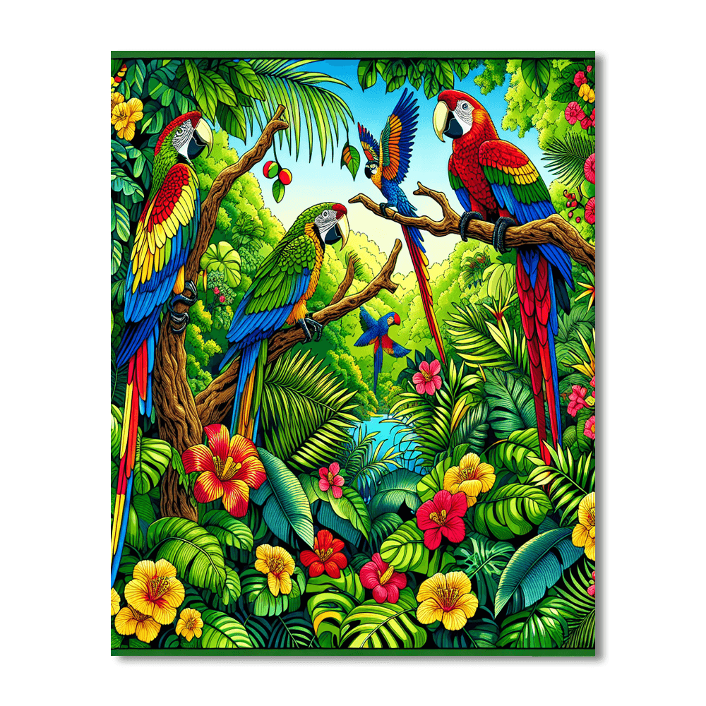 Exotic Jungle Escape Paint By Color