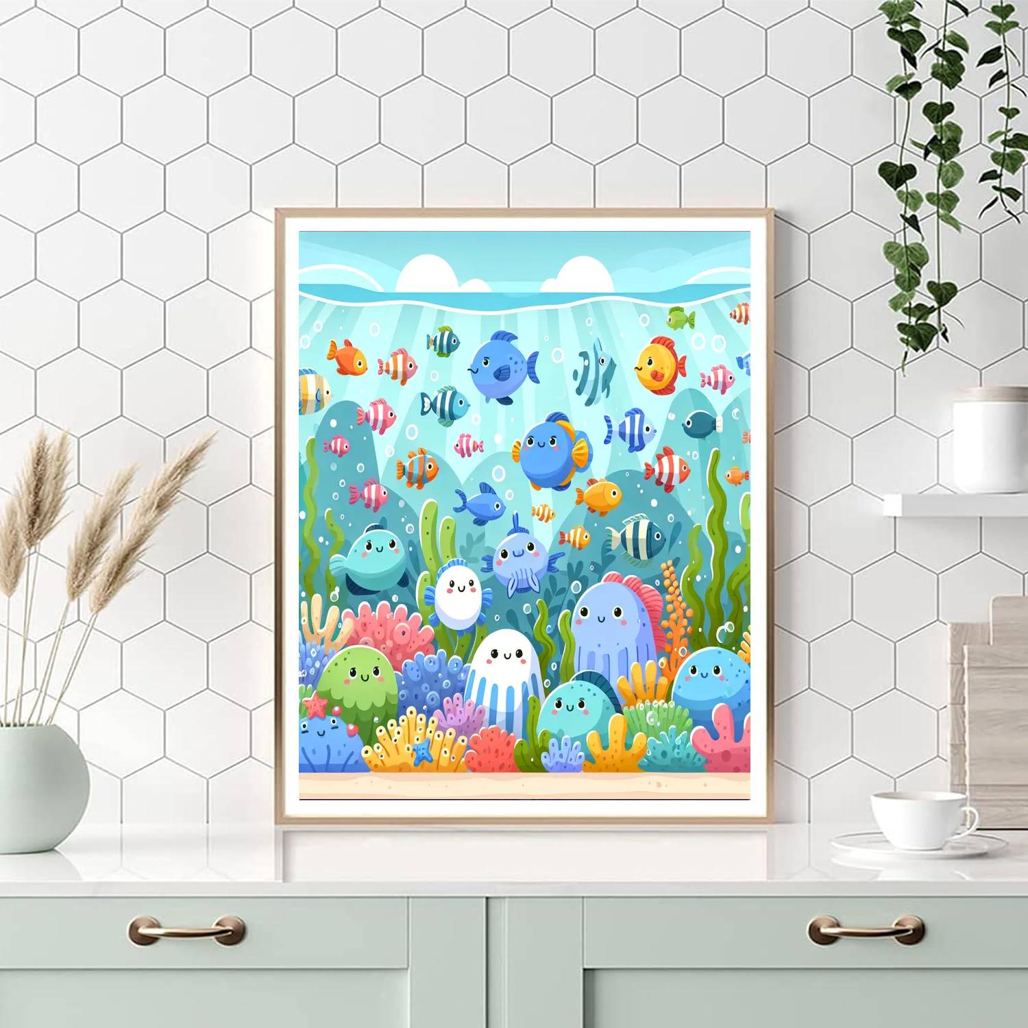 Fantastic Undersea World Numbered Painting Kits