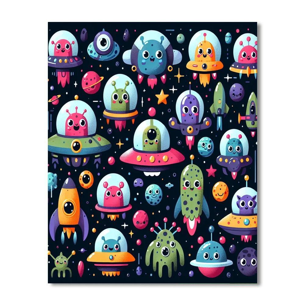 Adventures With Aliens Number Painting