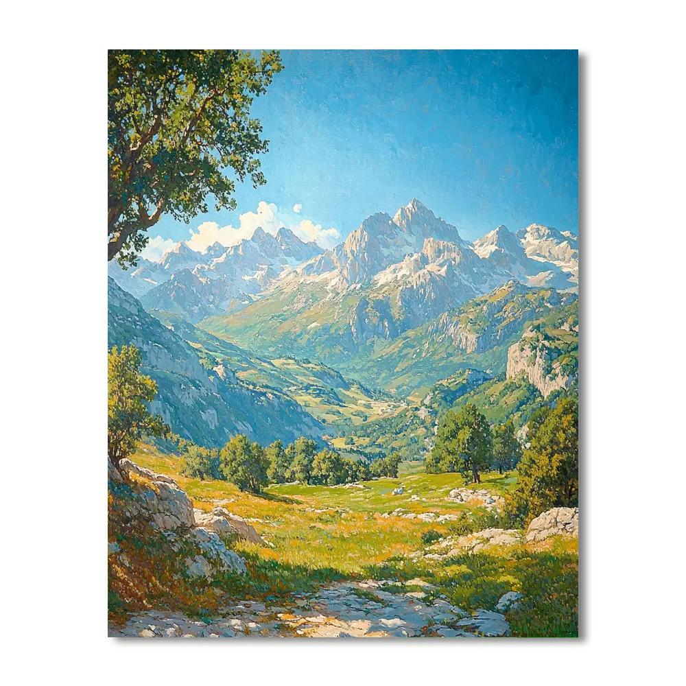 Thomas Cole Inspired Majestic Landscape  Paint By Numbers