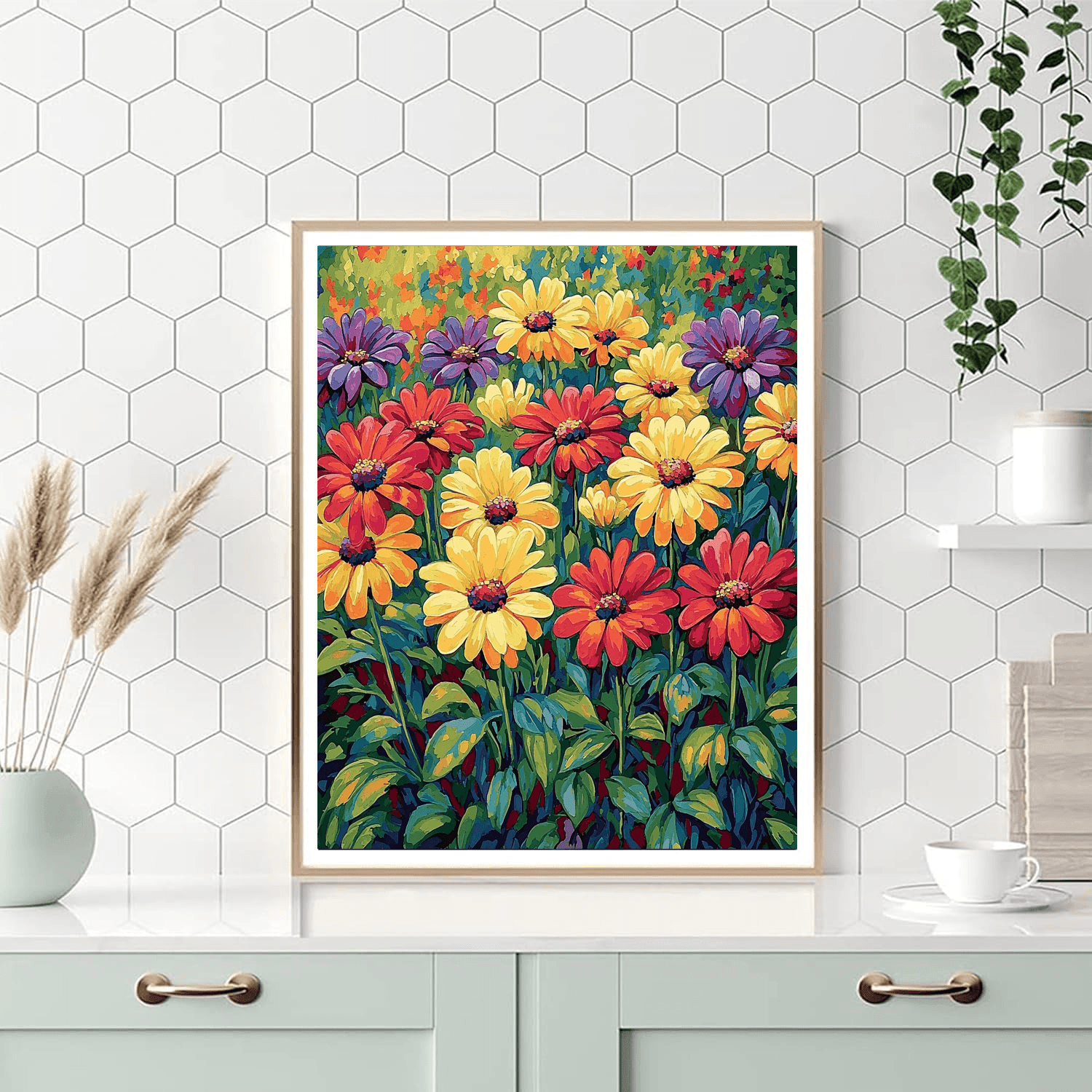 Henriette Ronner-Knip Inspired Fantasy Floral Arrangement  Paint By Numbers Kits