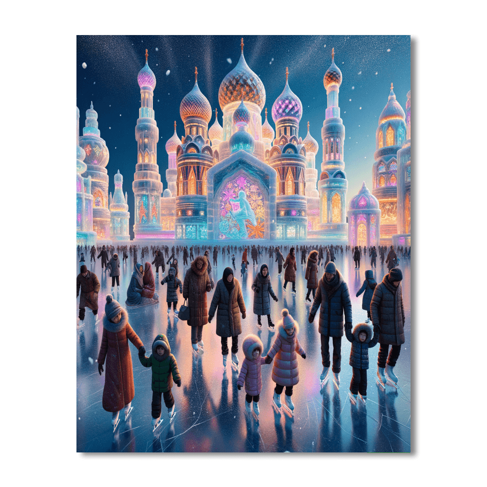 Harbin Ice Festival Number Painting