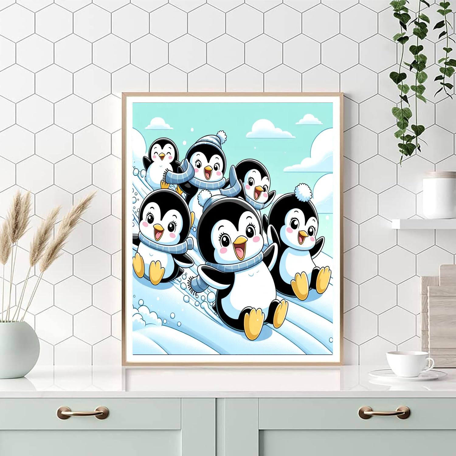 Adventurous Penguin Explorers Numbered Painting Kits