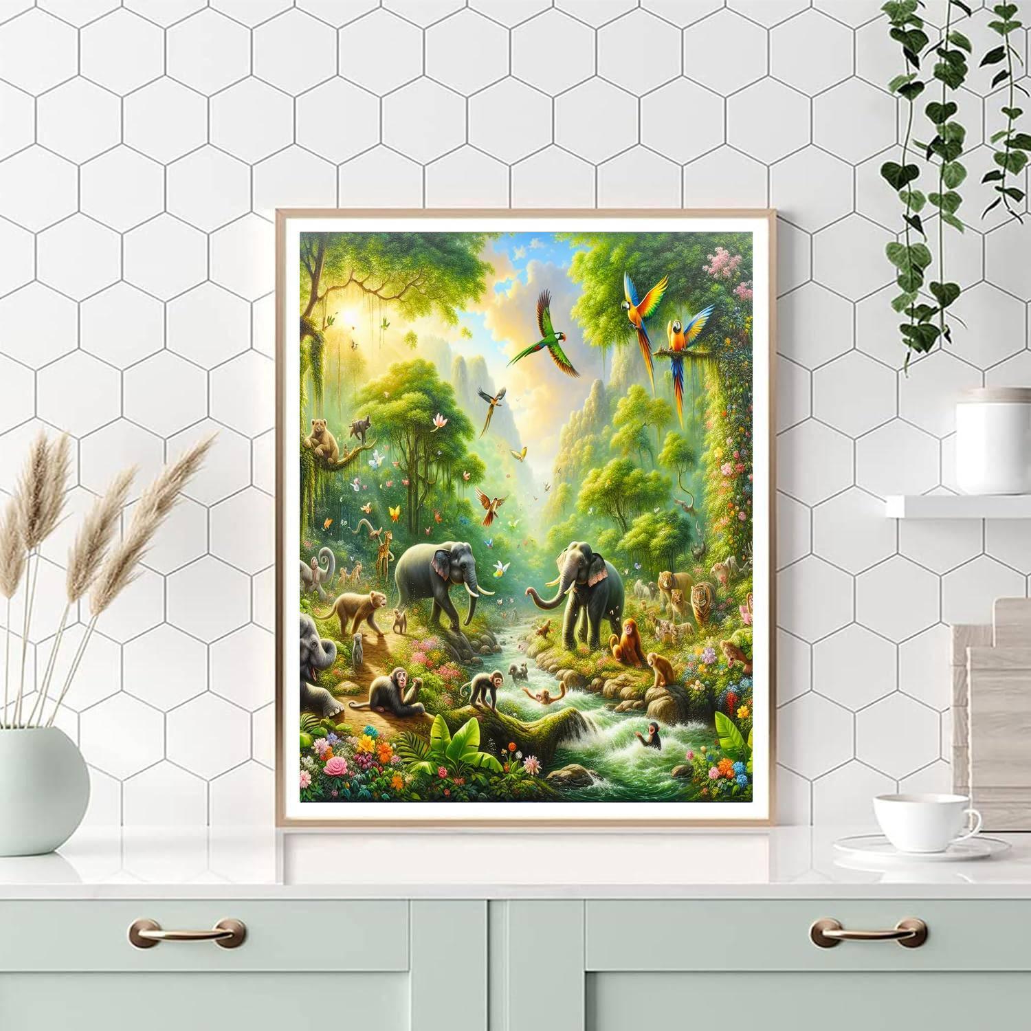 Whimsical Jungle Safari Numbered Painting Kits