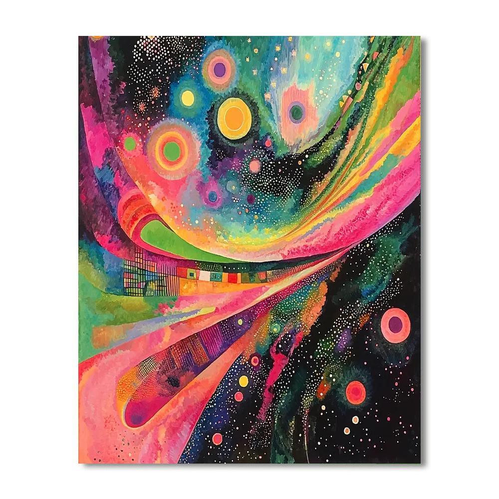 Wassily Kandinsky Inspired Psychedelic Space Odyssey  Painting By Numbers Kit