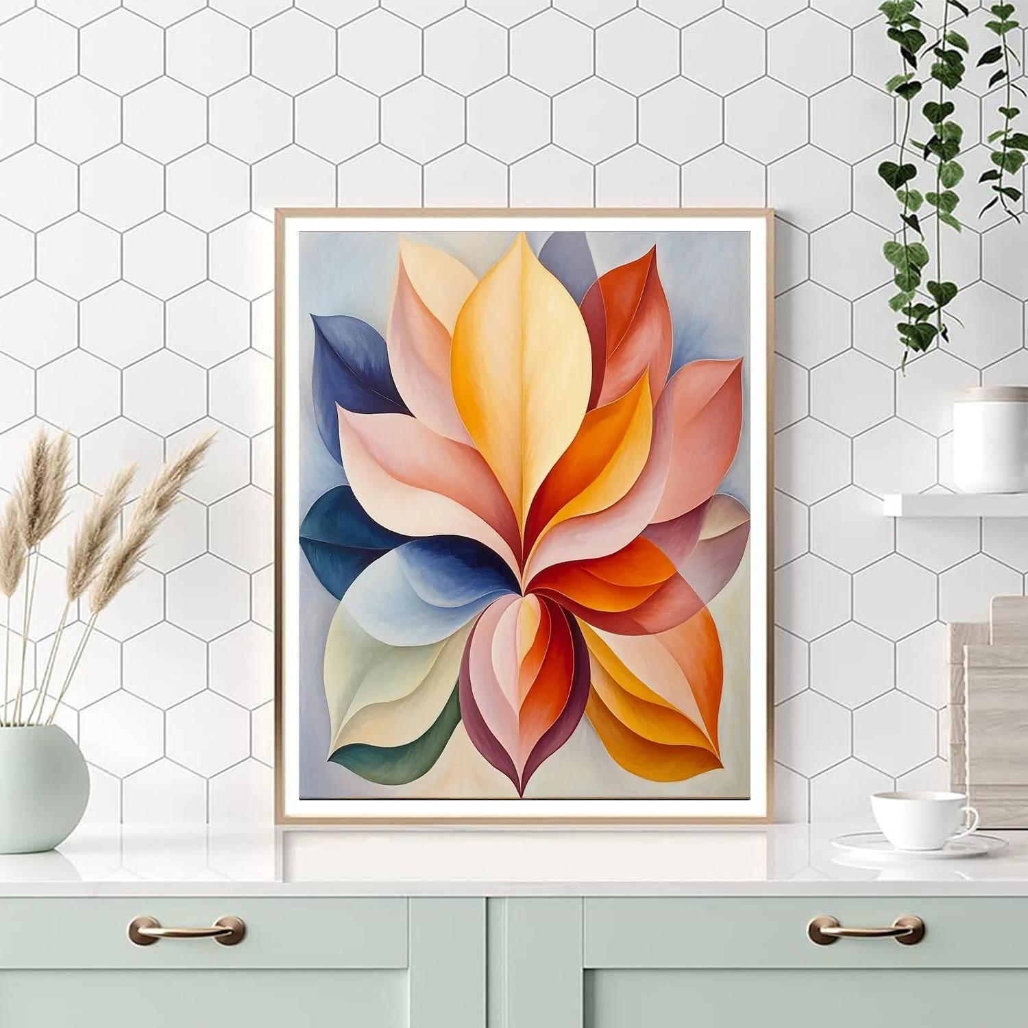Georgia O'Keeffe Inspired Artistic Petals  Paint By Numbers Kits