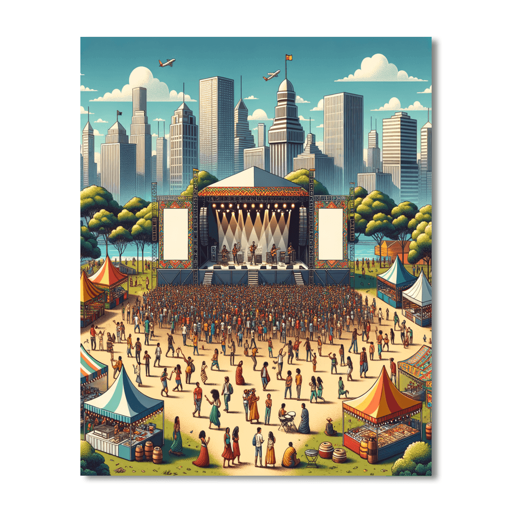 Jazz & Heritage Festival - New Orleans Paint By Color