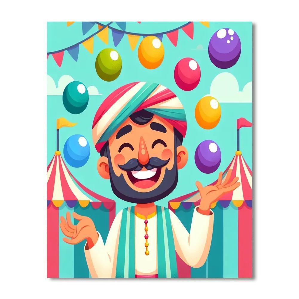 Jolly Juggler Paint By Numbers