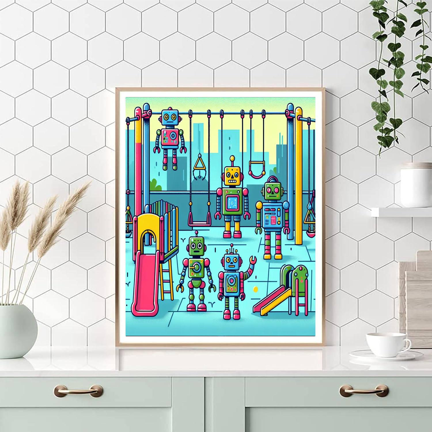 Robot Rascals Number Painting