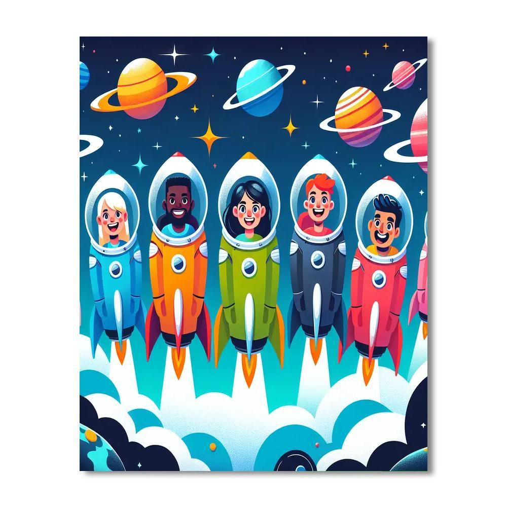 Brave Space Explorers Paint By Numbers Kits