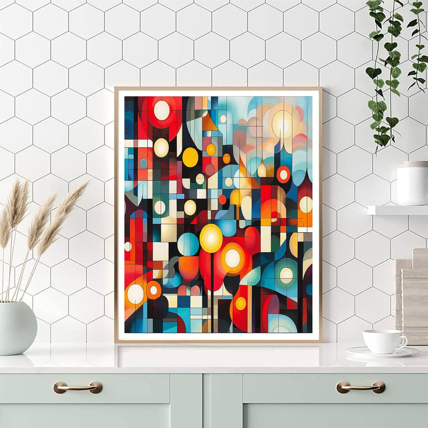 Wassily Kandinsky Inspired Abstract Cityscape Vibes  Paint By Numbers Kits