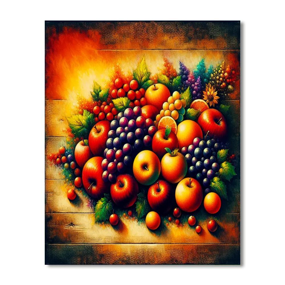 Vibrant Fruit Harvest Numbered Painting Kits